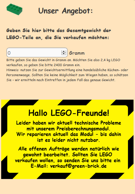 Lego verkaufen